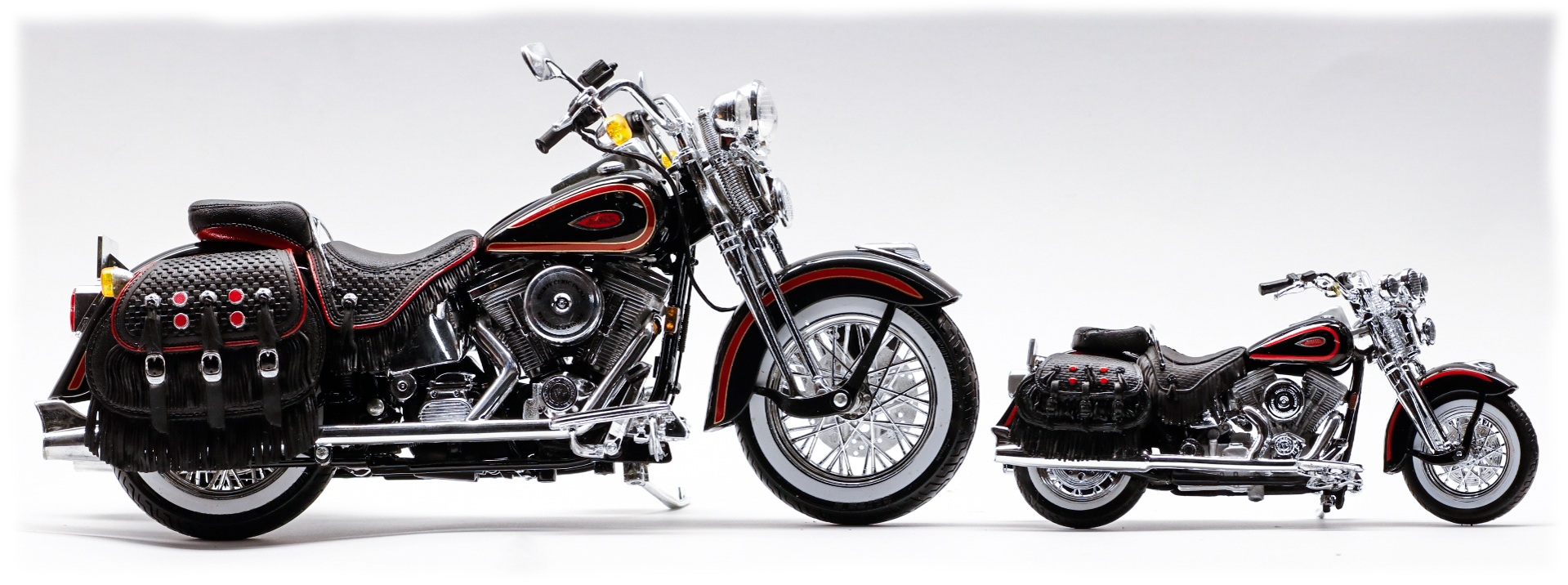 Maisto Harley Davidson 1:10 and 1:18 scale